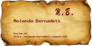 Molenda Bernadett névjegykártya