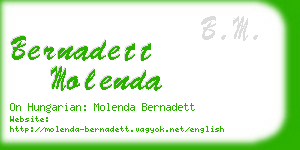 bernadett molenda business card